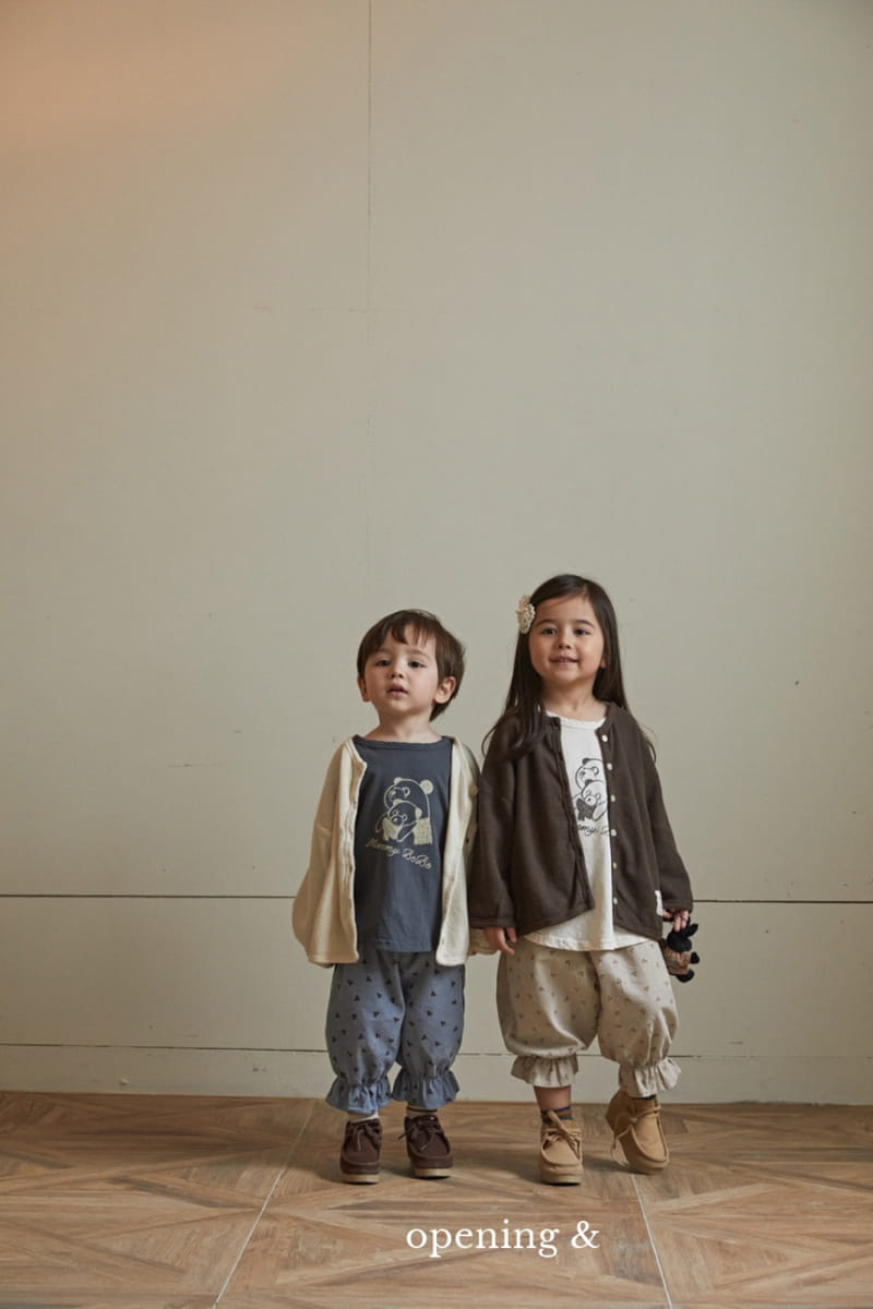 Opening & - Korean Children Fashion - #fashionkids - Sand Waffle Cardigan - 3