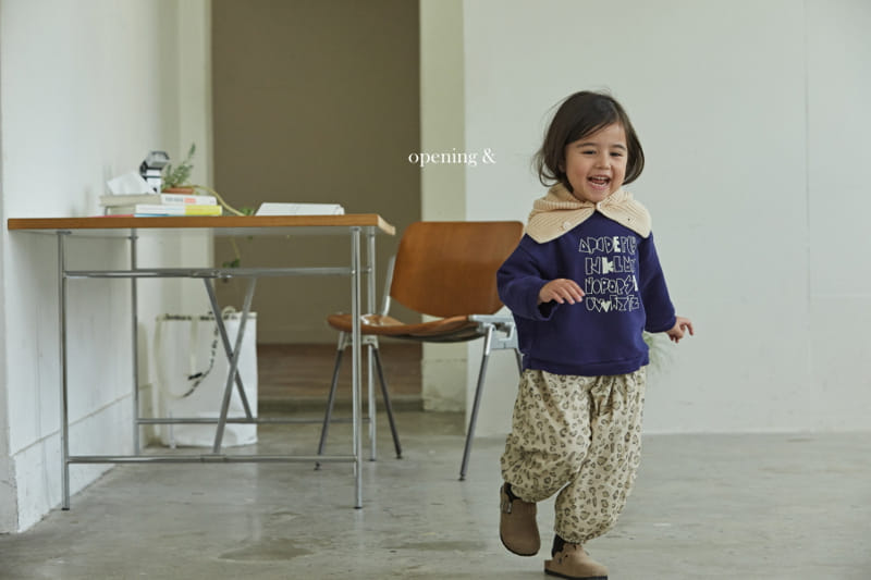 Opening & - Korean Children Fashion - #discoveringself - Alpabet Sweatshirt - 4
