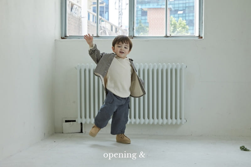 Opening & - Korean Children Fashion - #kidsshorts - Roban Check Shirt - 3