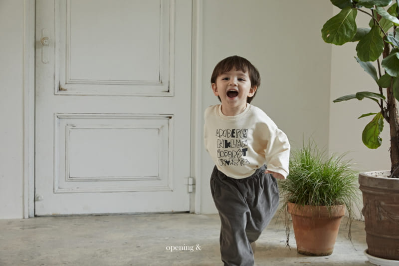 Opening & - Korean Children Fashion - #kidsstore - Alpabet Sweatshirt - 6