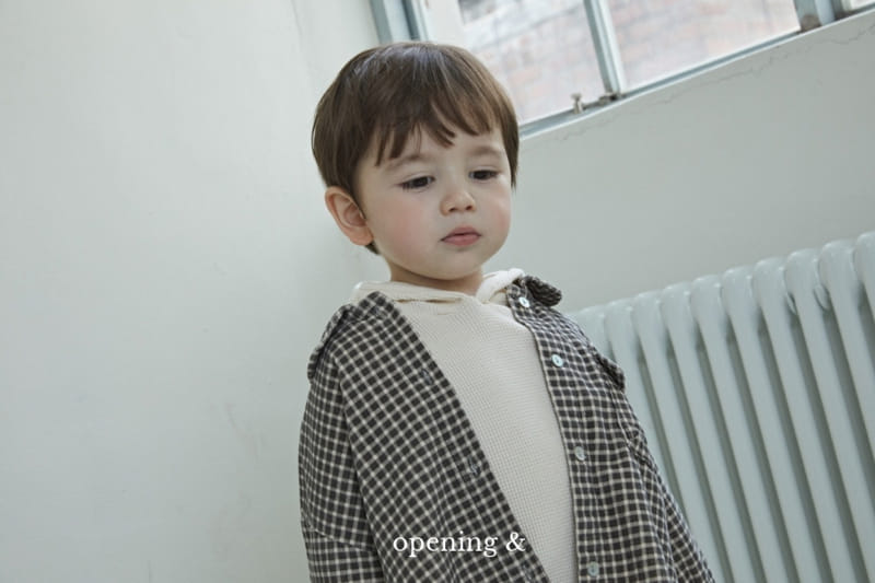 Opening & - Korean Children Fashion - #kidsshorts - Roban Check Shirt - 4