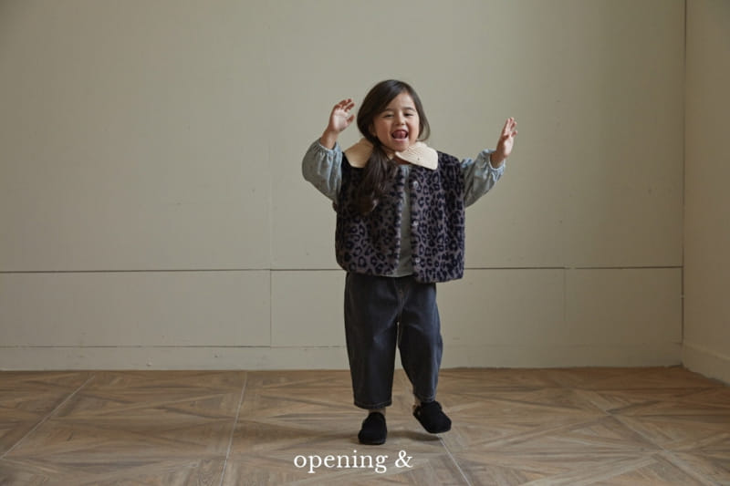 Opening & - Korean Children Fashion - #kidzfashiontrend - Leopard Vest - 5