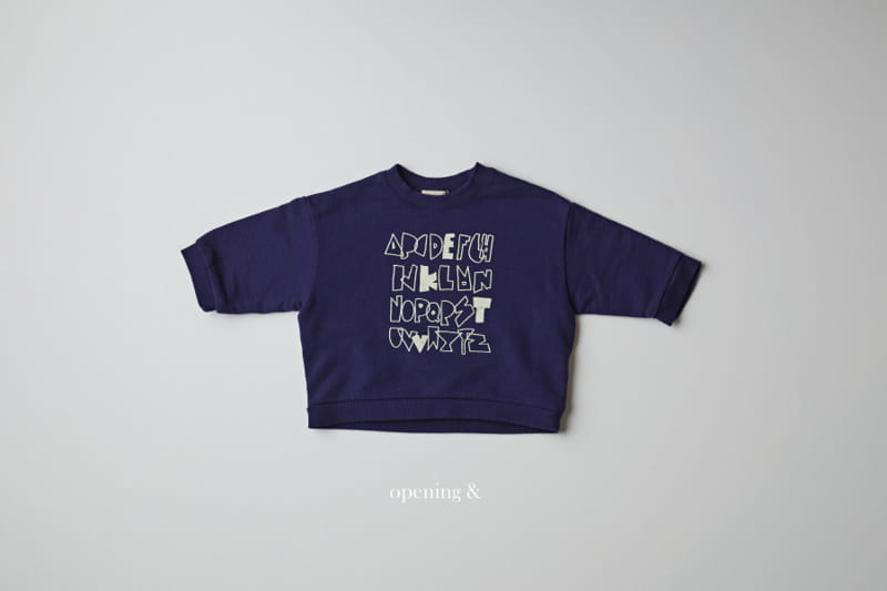 Opening & - Korean Children Fashion - #kidzfashiontrend - Alpabet Sweatshirt - 7