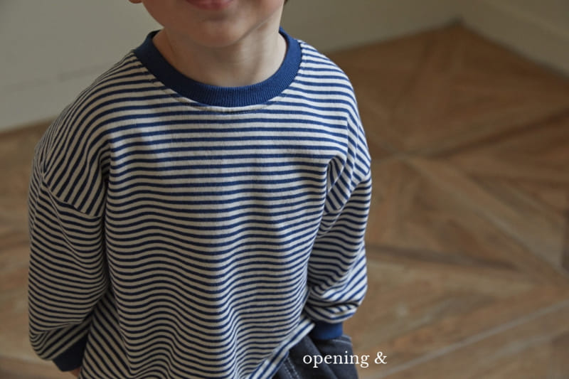 Opening & - Korean Children Fashion - #kidzfashiontrend - Jerry Stripes Tee - 2
