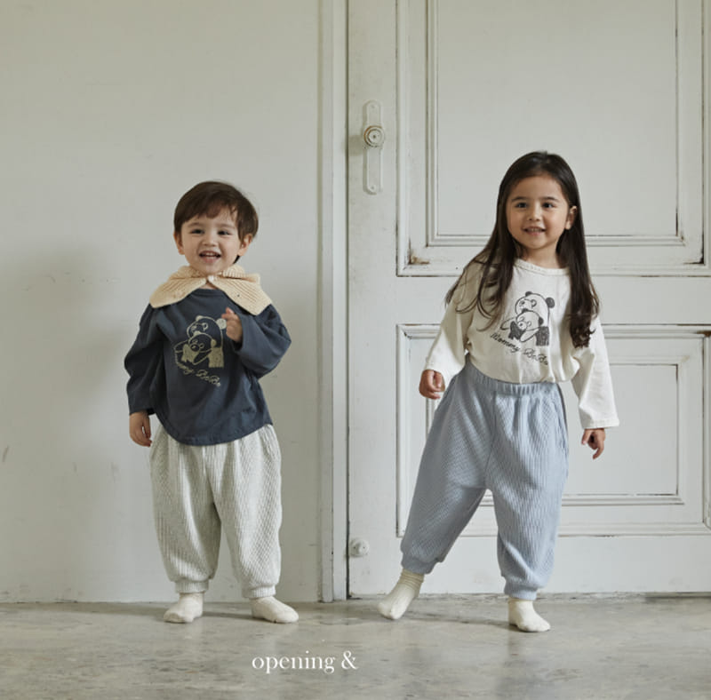Opening & - Korean Children Fashion - #littlefashionista - Butter Waffle Pants - 2