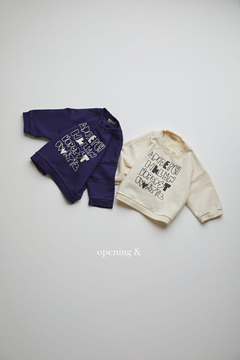 Opening & - Korean Children Fashion - #magicofchildhood - Alpabet Sweatshirt - 10