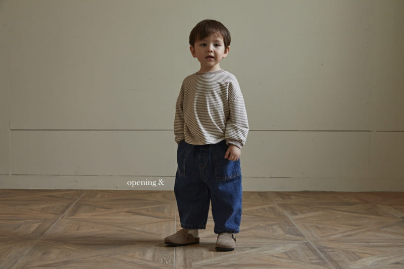 Opening & - Korean Children Fashion - #minifashionista - Jerry Stripes Tee - 6