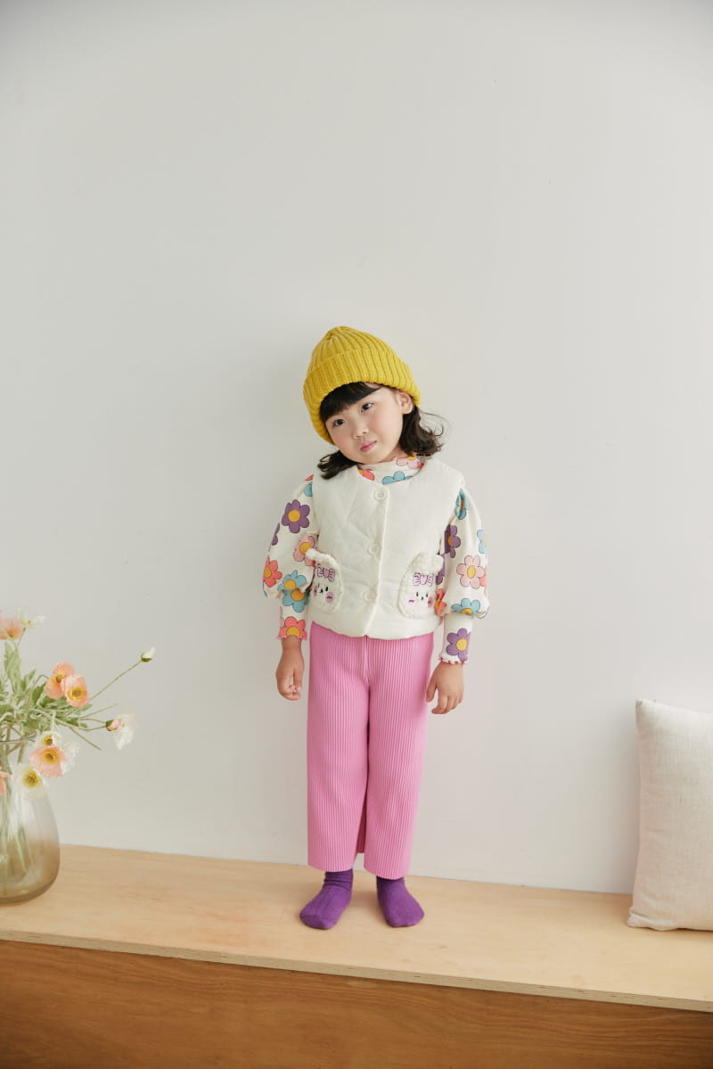 Orange Mom - Korean Children Fashion - #childofig - Rabbit Pocket Padding Vest - 11