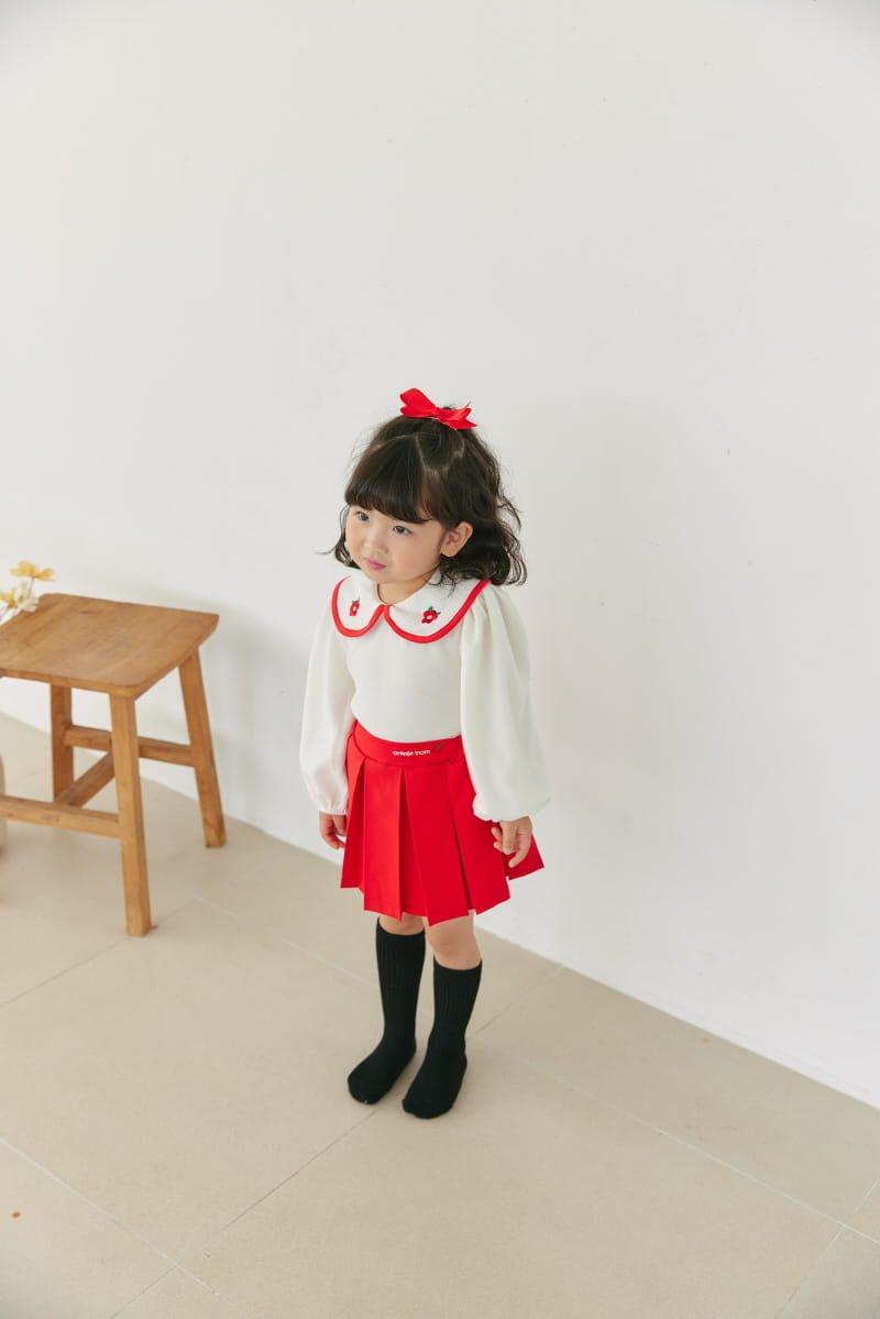 Orange Mom - Korean Children Fashion - #childofig - Cherry Skirt Pants - 11