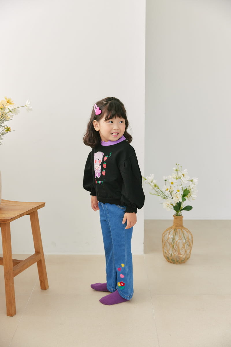 Orange Mom - Korean Children Fashion - #childofig - Heart Flower Pants - 5