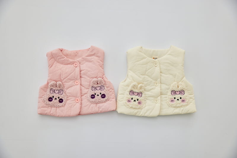 Orange Mom - Korean Children Fashion - #childrensboutique - Rabbit Pocket Padding Vest - 12