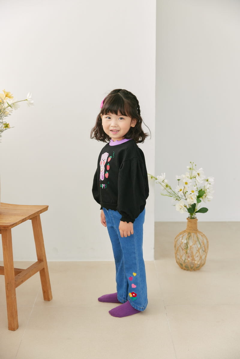 Orange Mom - Korean Children Fashion - #childrensboutique - Heart Flower Pants - 7