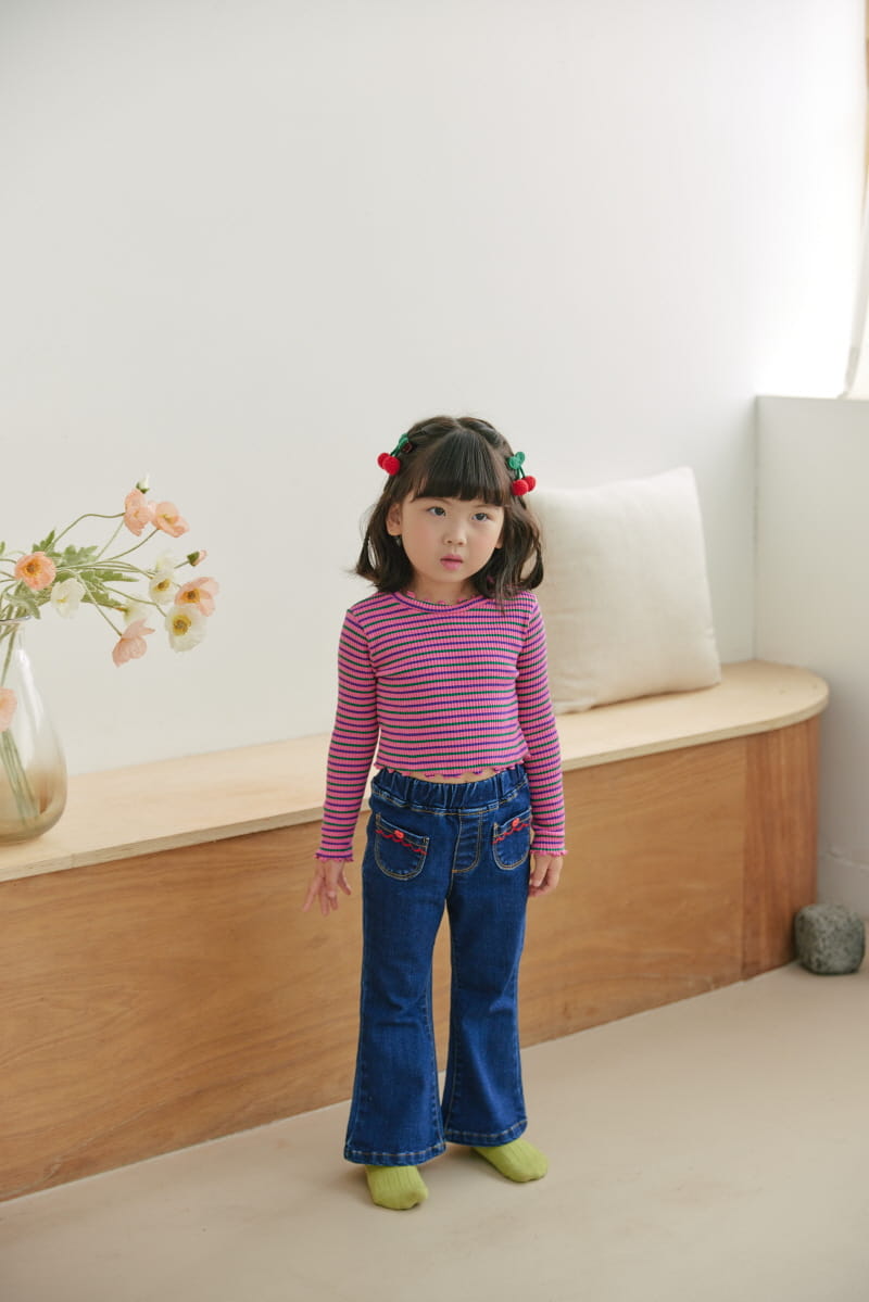 Orange Mom - Korean Children Fashion - #designkidswear - Heart Pants - 9