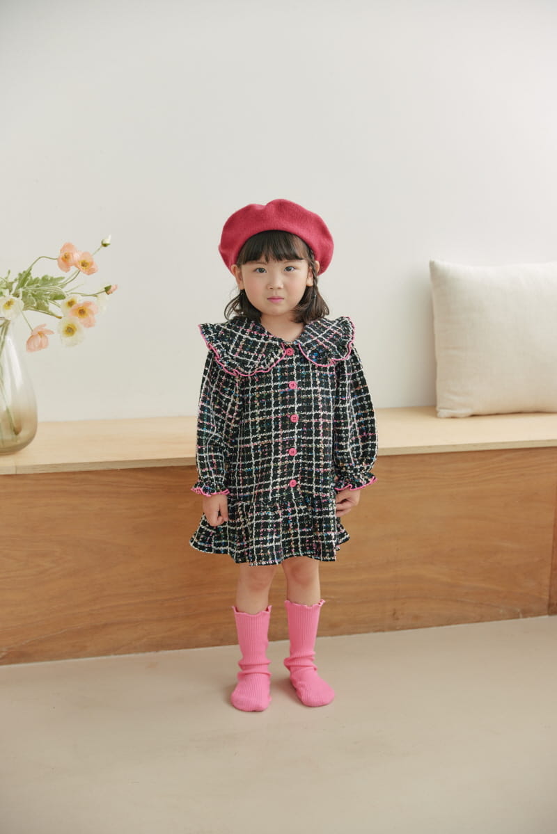 Orange Mom - Korean Children Fashion - #kidsshorts - Twid One-piece - 2