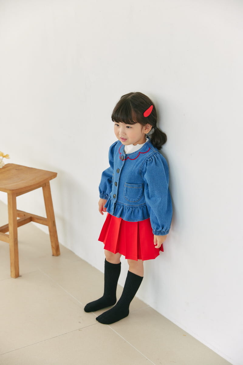 Orange Mom - Korean Children Fashion - #kidsshorts - Frill Jacket