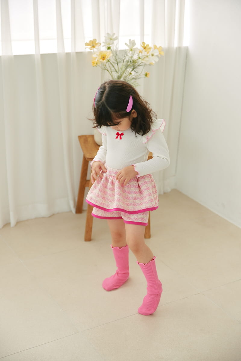 Orange Mom - Korean Children Fashion - #kidsshorts - Ribbon Tee - 7