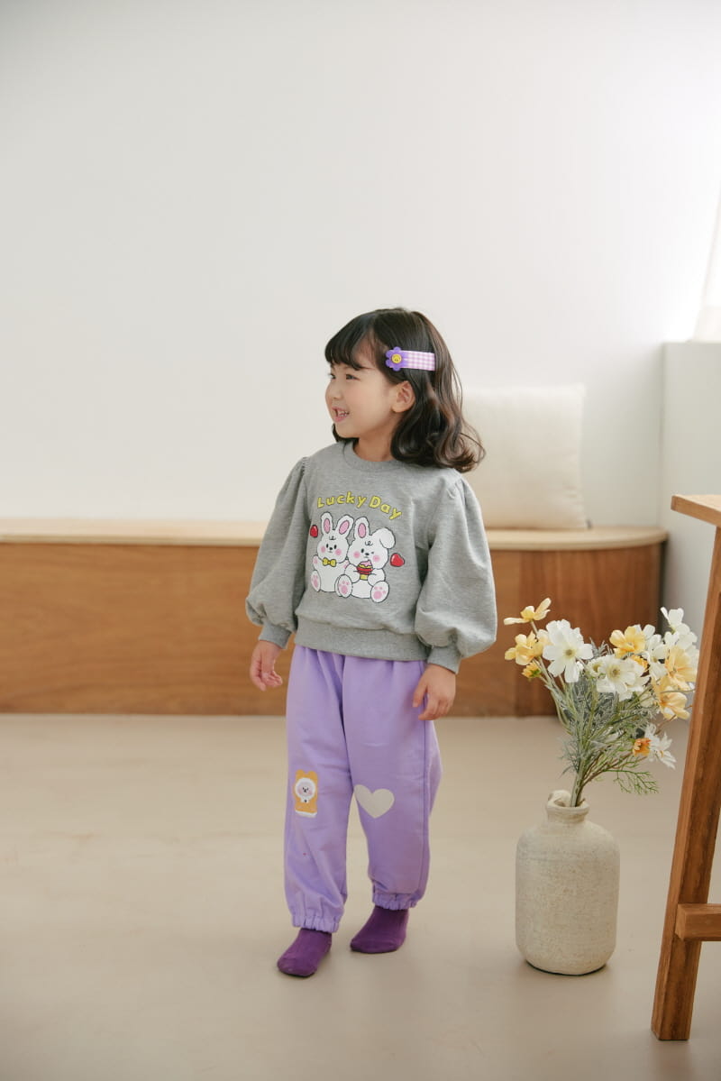 Orange Mom - Korean Children Fashion - #kidsshorts - Heart Rabbit Pants - 10