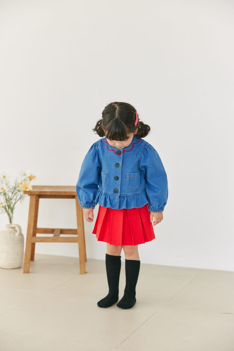 Orange Mom - Korean Children Fashion - #kidsstore - Frill Jacket - 2