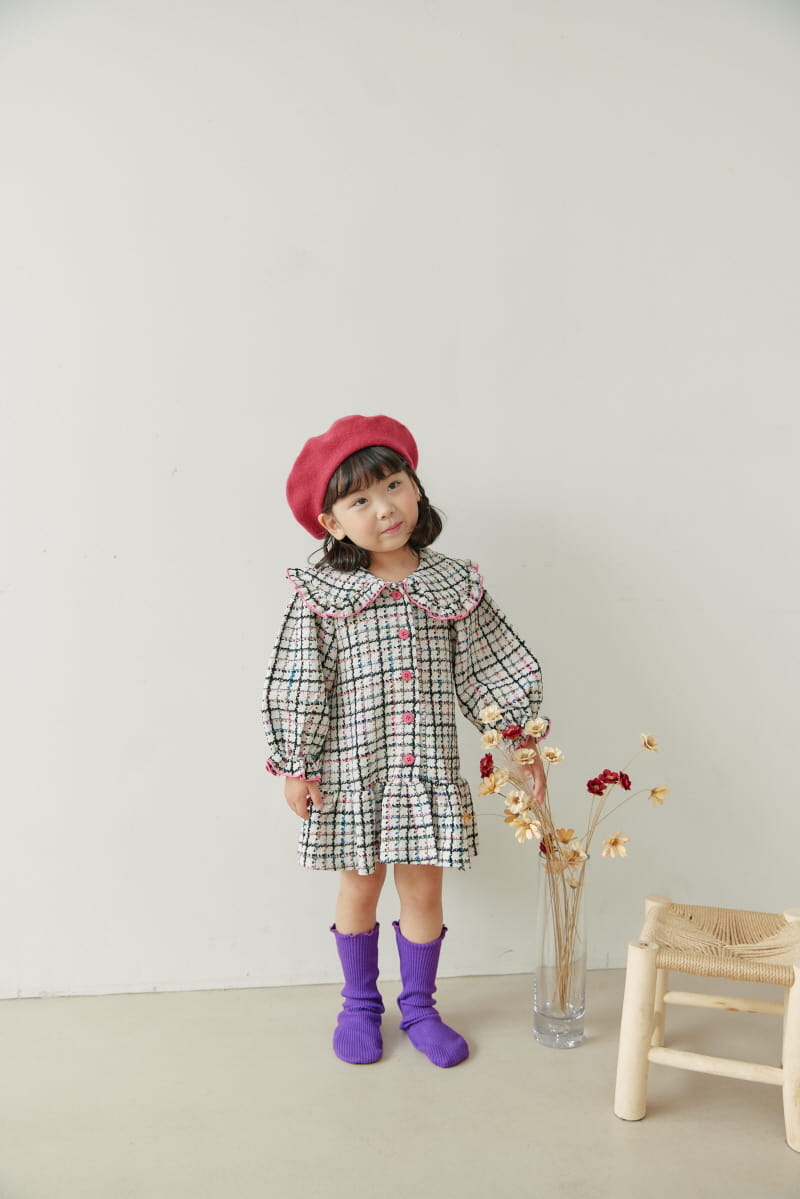 Orange Mom - Korean Children Fashion - #kidsstore - Twid One-piece - 4