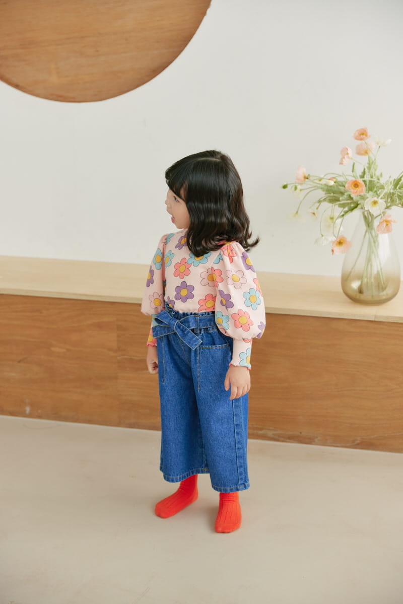 Orange Mom - Korean Children Fashion - #littlefashionista - Ribbon Belt Pants - 3