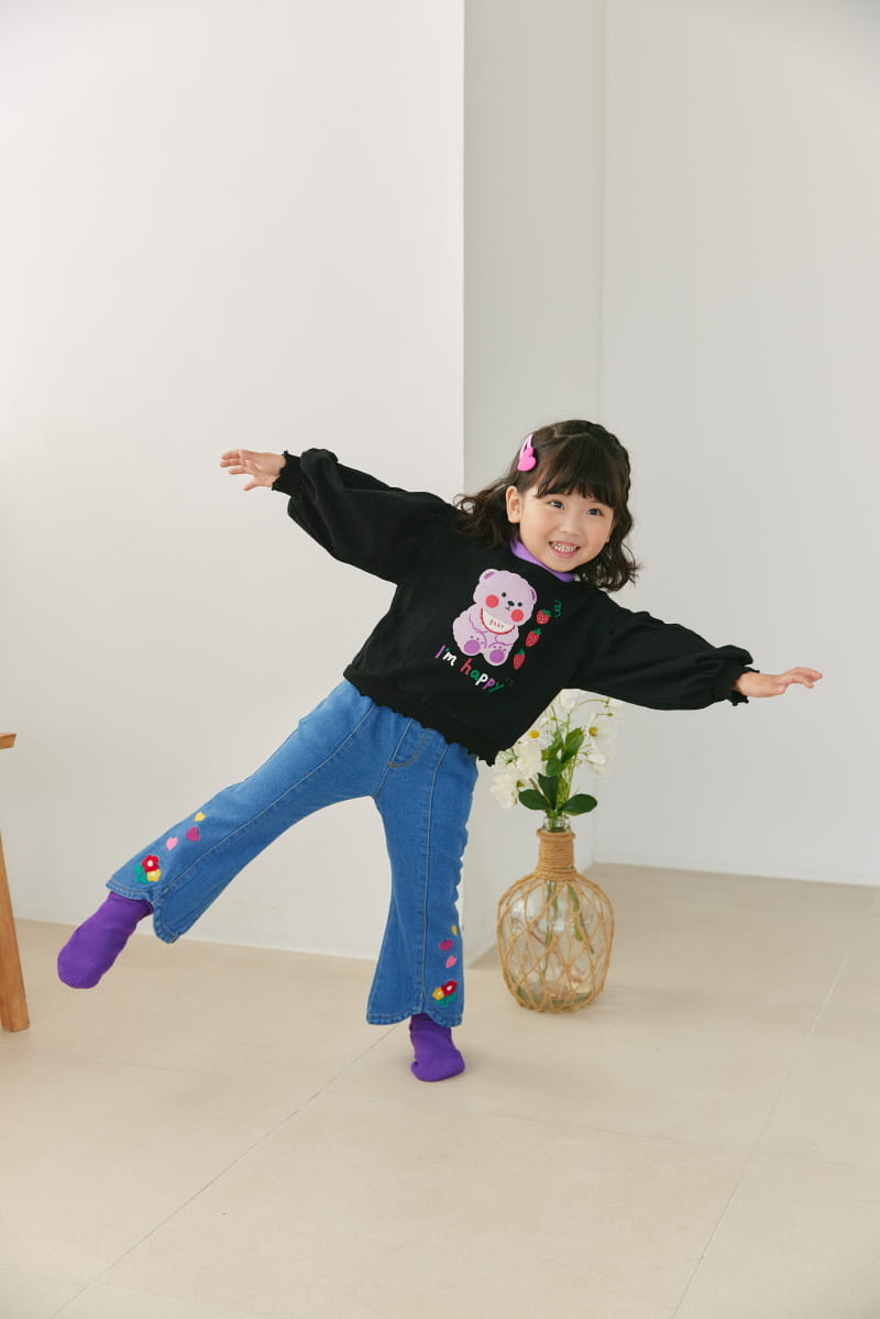 Orange Mom - Korean Children Fashion - #littlefashionista - Heart Flower Pants