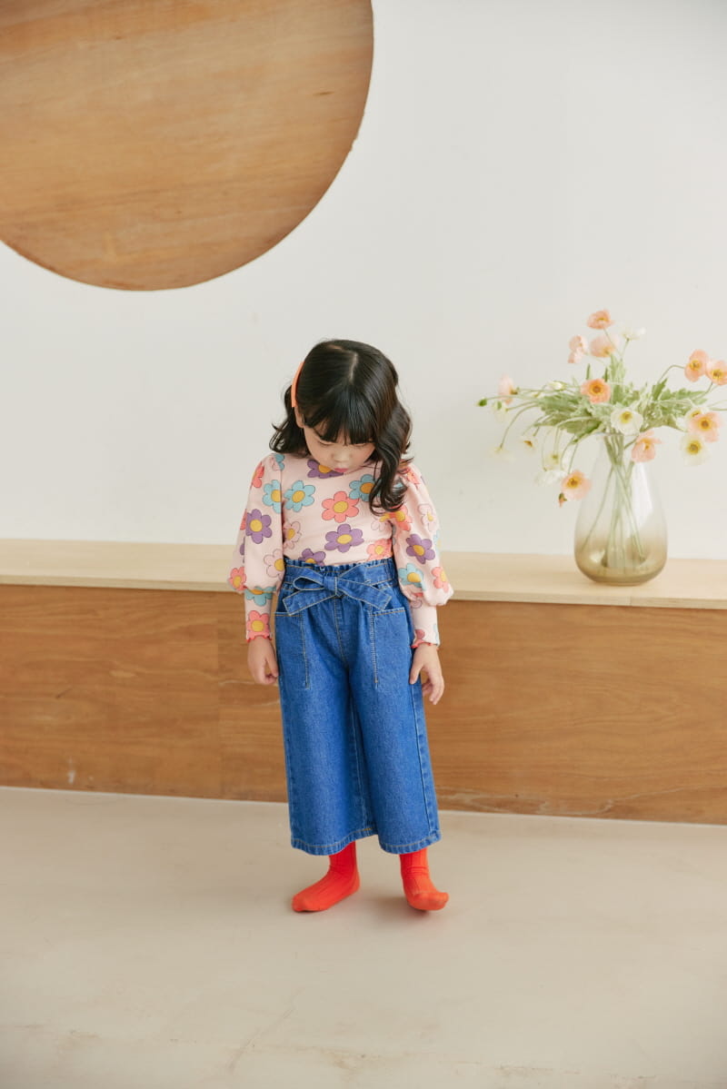 Orange Mom - Korean Children Fashion - #littlefashionista - Ribbon Belt Pants - 4