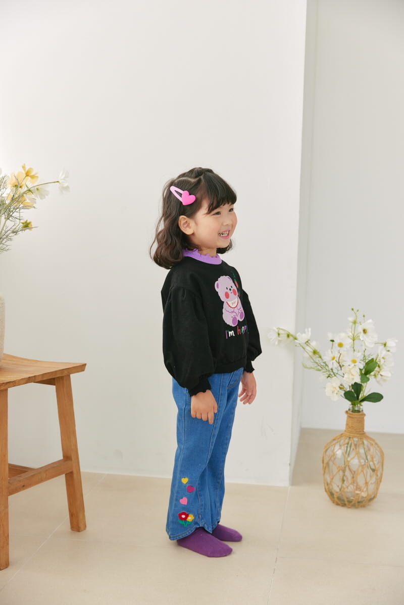 Orange Mom - Korean Children Fashion - #minifashionista - Heart Flower Pants - 3