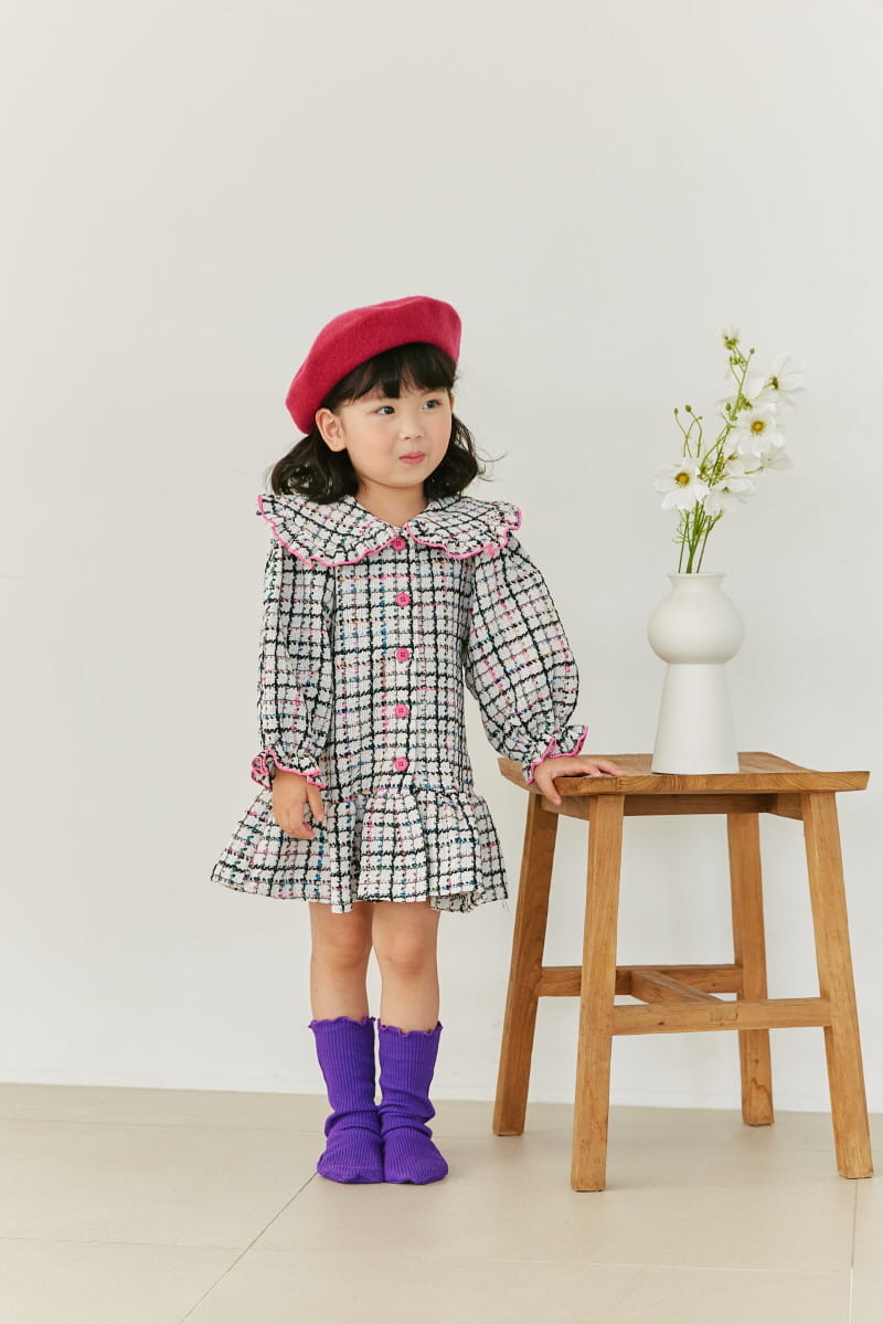 Orange Mom - Korean Children Fashion - #prettylittlegirls - Twid One-piece - 9