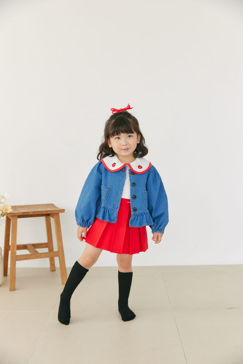 Orange Mom - Korean Children Fashion - #prettylittlegirls - Frill Jacket - 8