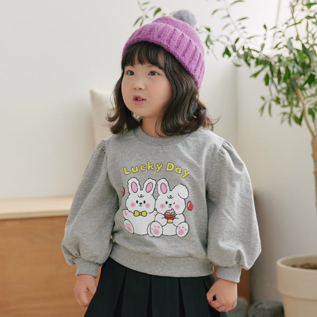 Orange Mom - Korean Children Fashion - #prettylittlegirls - Rabbit Sweatshirt - 2