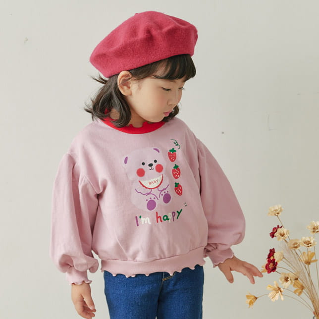 Orange Mom - Korean Children Fashion - #prettylittlegirls - Strawberry Sweatshirt