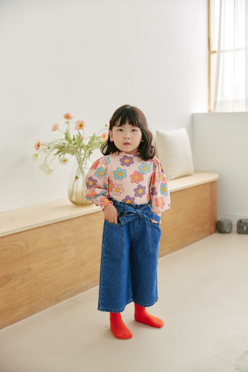 Orange Mom - Korean Children Fashion - #prettylittlegirls - Ribbon Belt Pants - 6