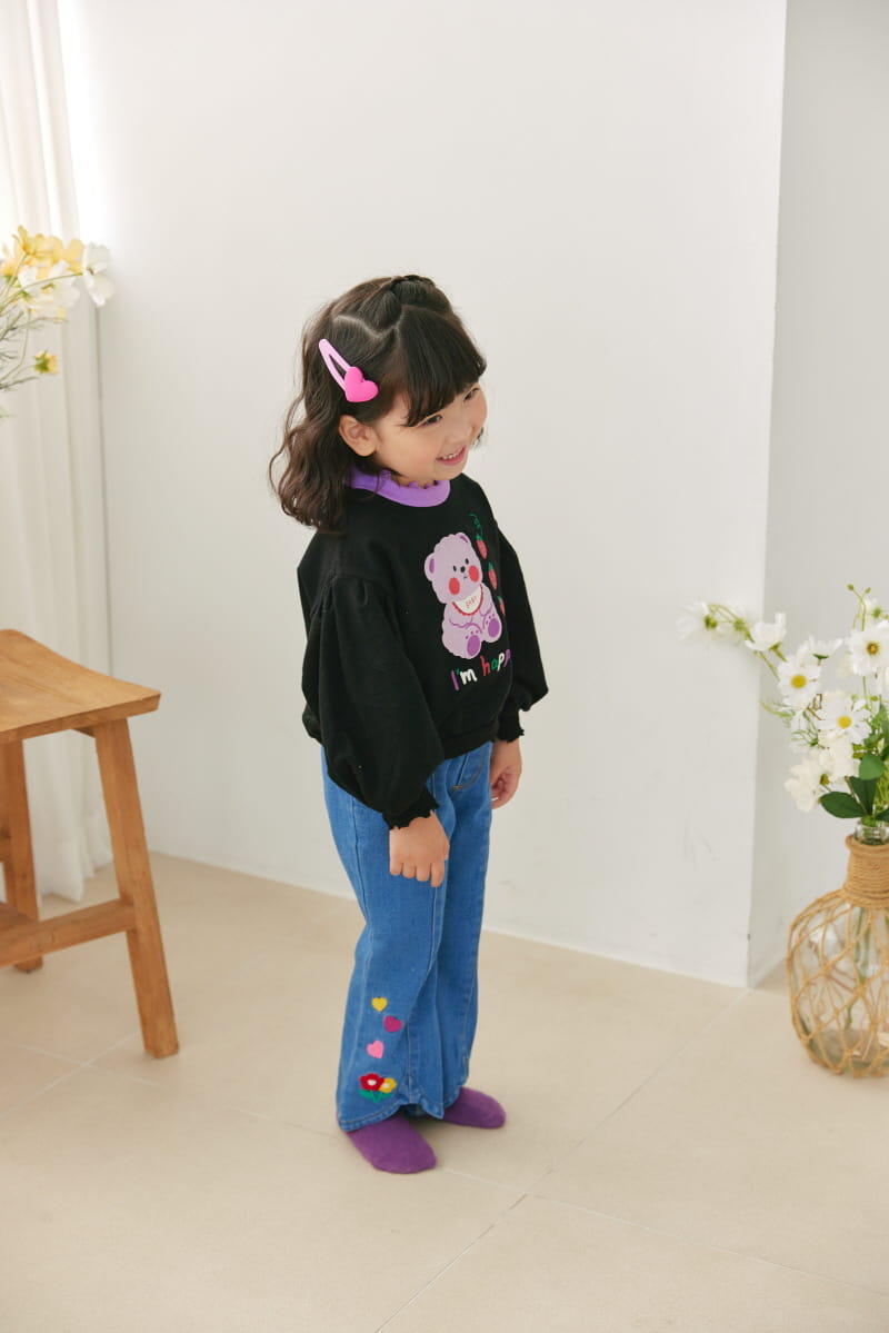 Orange Mom - Korean Children Fashion - #minifashionista - Heart Flower Pants - 4
