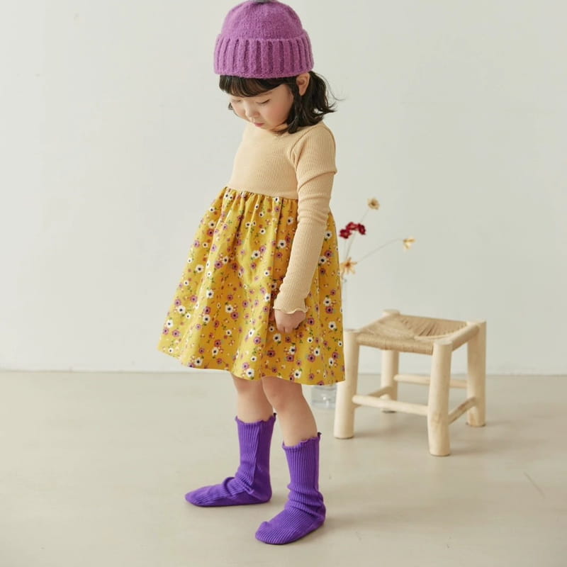 Orange Mom - Korean Children Fashion - #prettylittlegirls - Rib Color One-piece