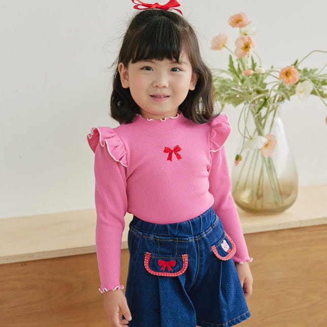 Orange Mom - Korean Children Fashion - #stylishchildhood - Ribbon Tee