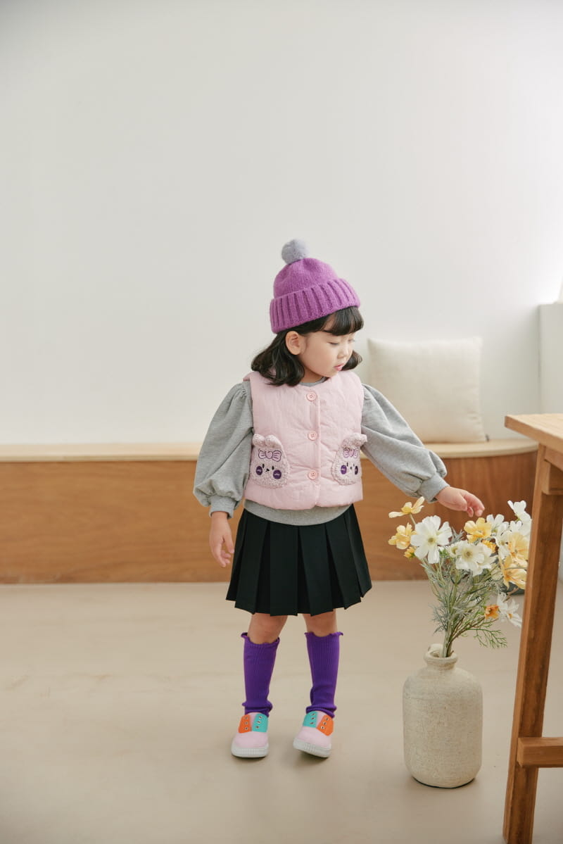Orange Mom - Korean Children Fashion - #todddlerfashion - Rabbit Pocket Padding Vest - 8