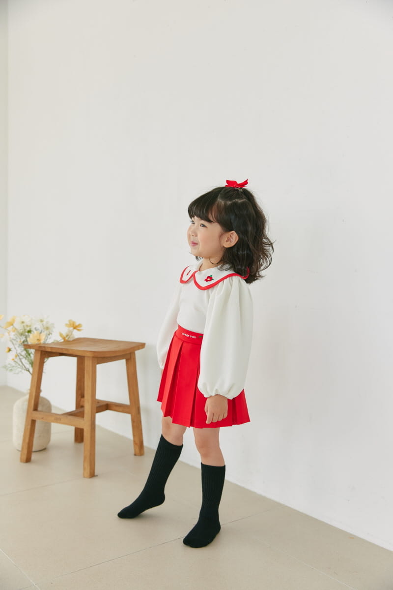 Orange Mom - Korean Children Fashion - #toddlerclothing - Flower Blouse - 7