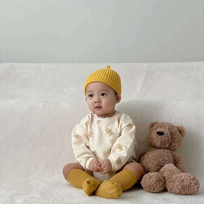 Party Kids - Korean Baby Fashion - #babylifestyle - Ribbon Bear Bodysuit - 2