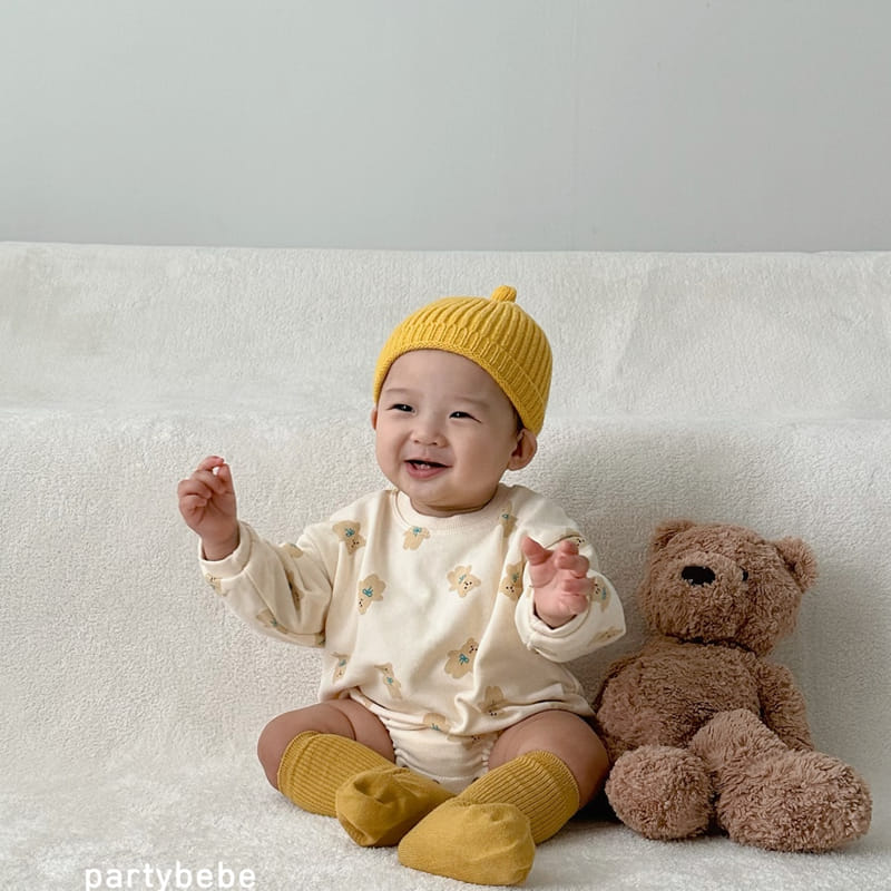 Party Kids - Korean Baby Fashion - #babyoutfit - Ribbon Bear Bodysuit - 5