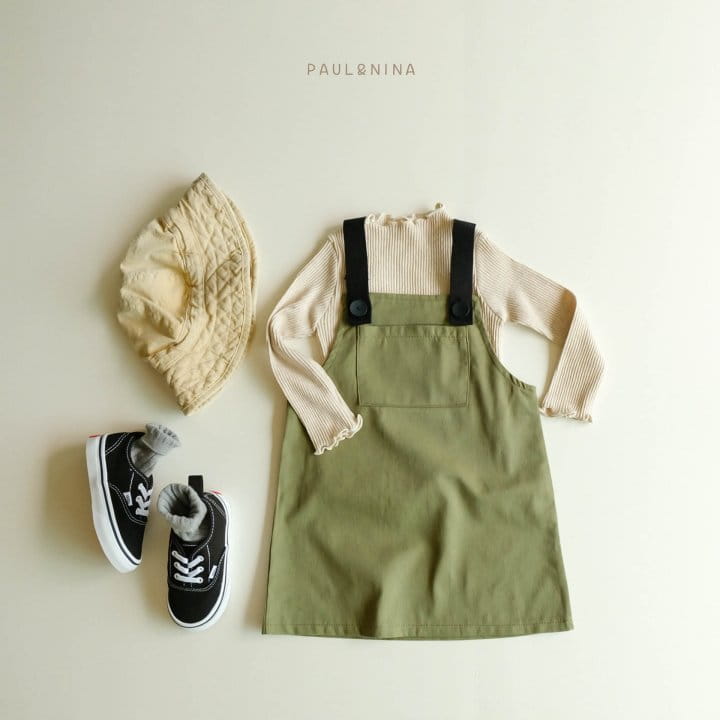 Paul & Nina - Korean Children Fashion - #designkidswear - Pocket Dungarees Skirt - 2