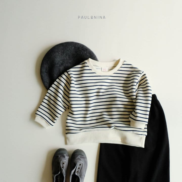 Paul & Nina - Korean Children Fashion - #kidzfashiontrend - Stripes Sweatshirt