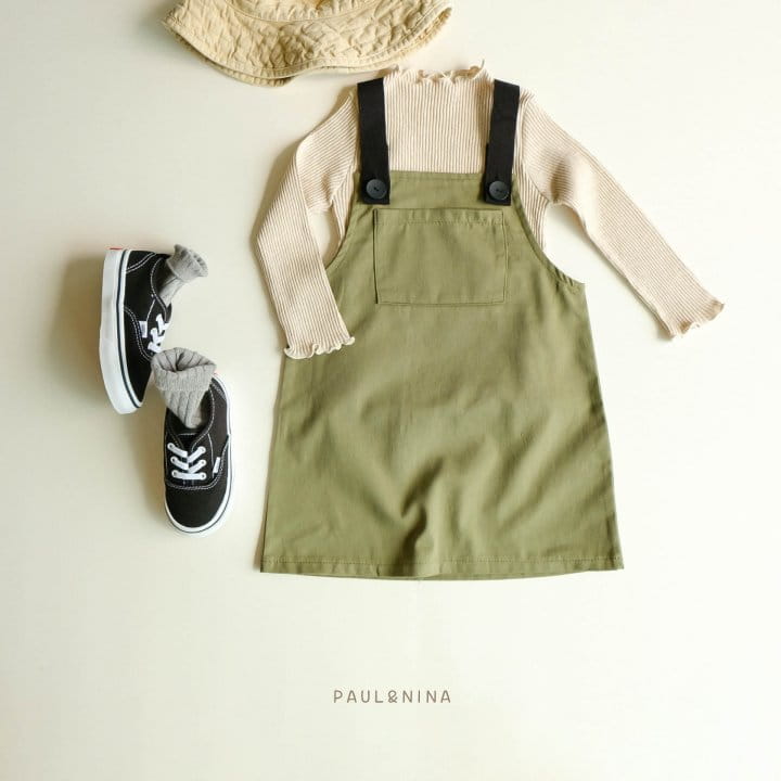 Paul & Nina - Korean Children Fashion - #littlefashionista - Pocket Dungarees Skirt - 9