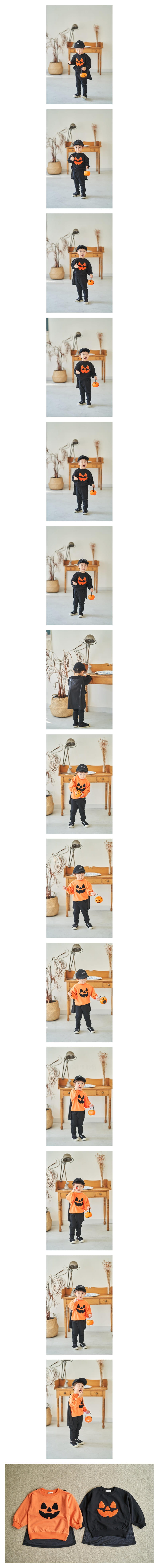 Pepper Mint - Korean Children Fashion - #fashionkids - Cape Pumpkin Sweatshirt