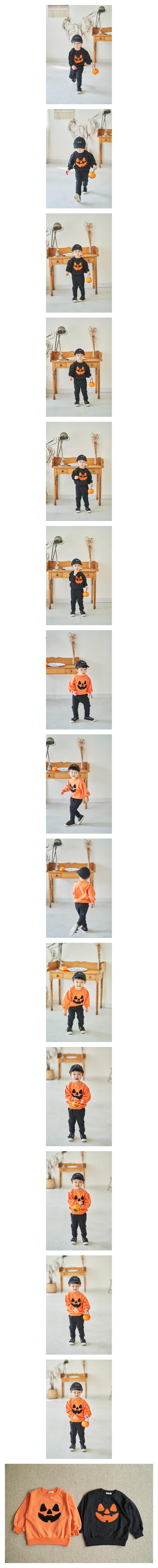 Pepper Mint - Korean Children Fashion - #kidsstore - Pumpkin Sweatshirt