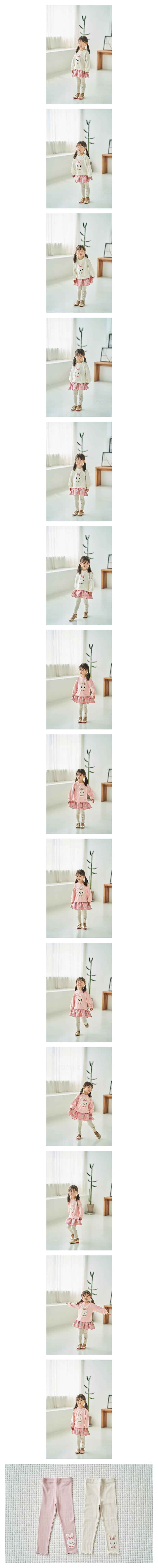 Pepper Mint - Korean Children Fashion - #kidzfashiontrend - Ribbon Rabbit Leggings