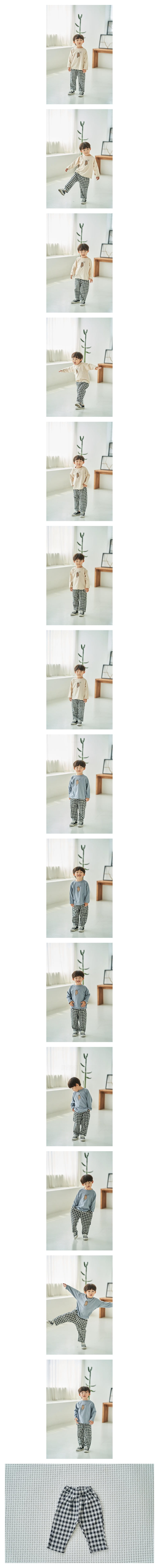 Pepper Mint - Korean Children Fashion - #stylishchildhood - Check Baggy Pants 