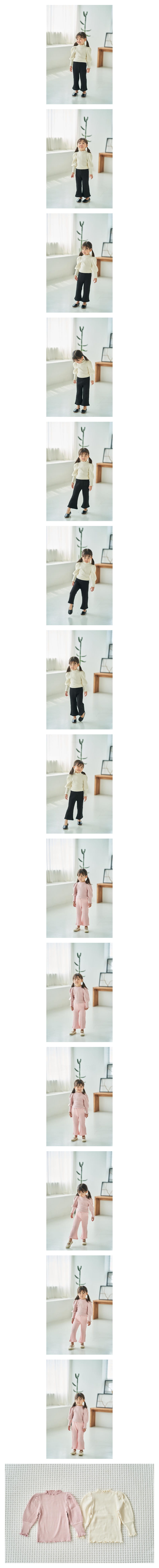 Pepper Mint - Korean Children Fashion - #toddlerclothing - Rib Puff Tee