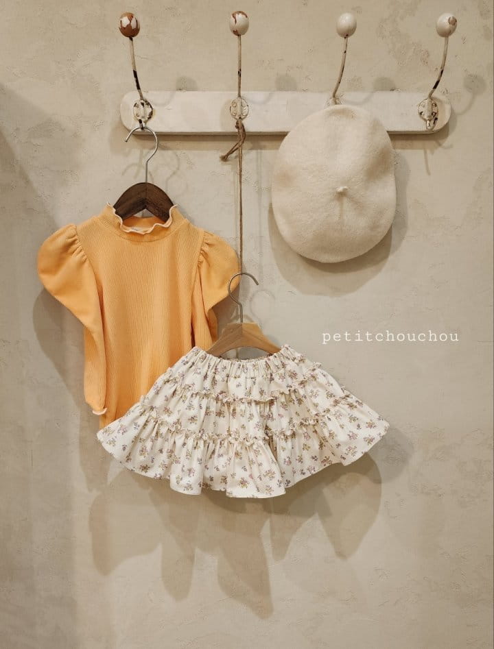 Petit Chou Chou - Korean Children Fashion - #discoveringself - Yellow Whole Skirt - 4