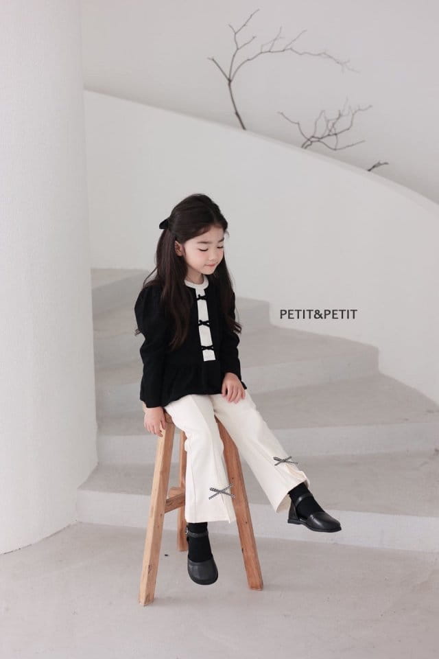Petit & Petit - Korean Children Fashion - #kidsshorts - Jenny Ribbon Tee - 2