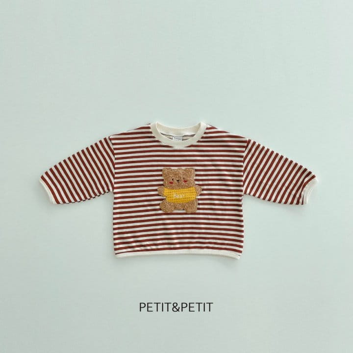 Petit & Petit - Korean Children Fashion - #kidsshorts - Bear Piping Tee - 3
